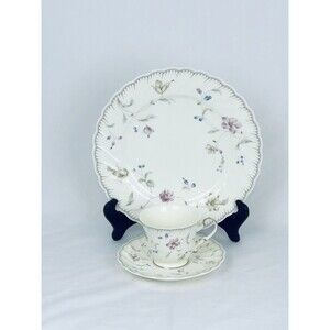 Noritake‎ Astair Bone China Willowbrook #9795- 3 Pc Place Setting Mint Condition